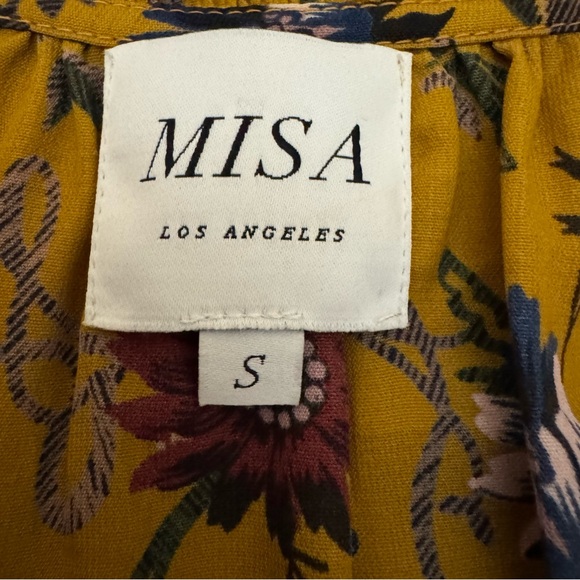 MISA Los Angeles “Violet” Mini Dress in Marigold Multi Floral Long Sleeve - Picture 5 of 16
